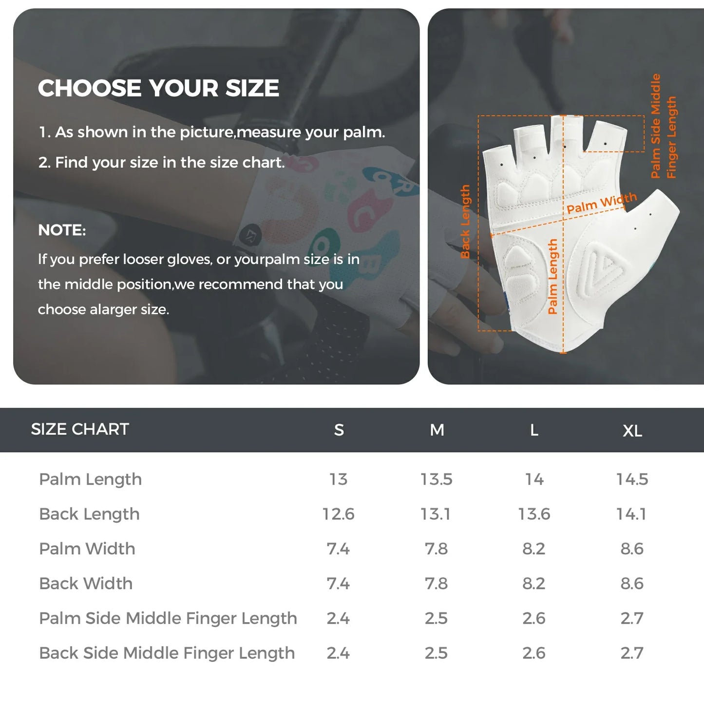 ROCKBROS half finger cycling gloves colourful breathable