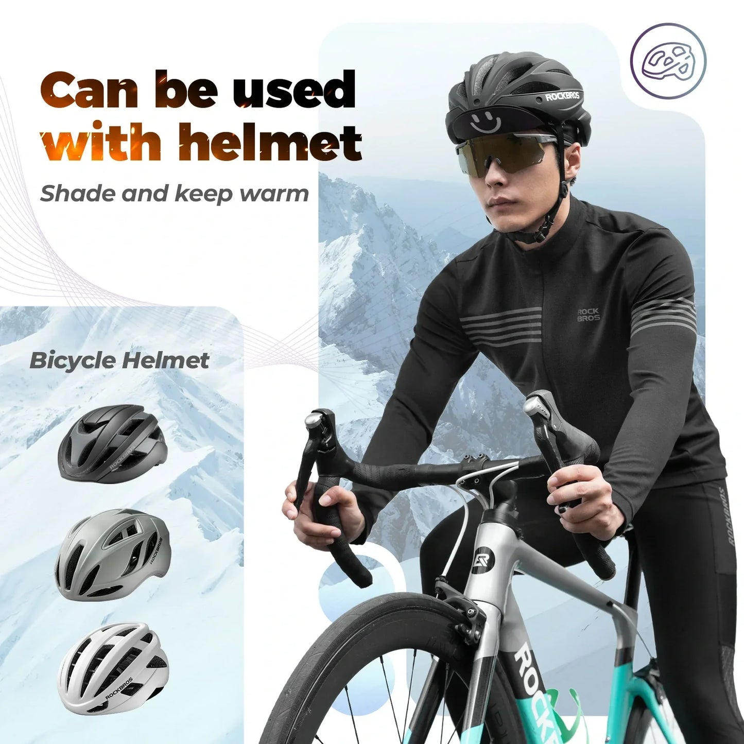 Winter Cycling Cap Windproof Under Helmet Beanie for Running & Outdoor Sports - ROCKBROS-UK