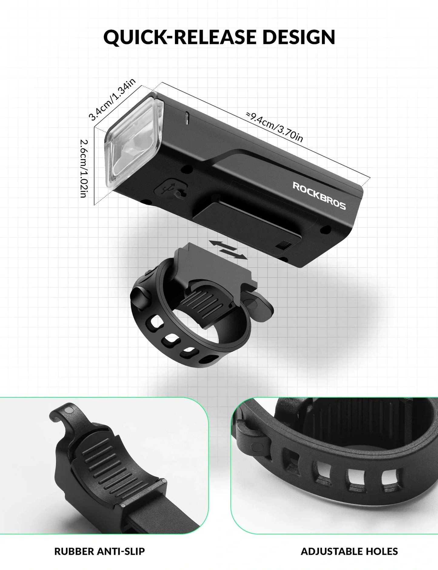 Kids’ Bike Light 260 Lumens Bright Front Safety Light