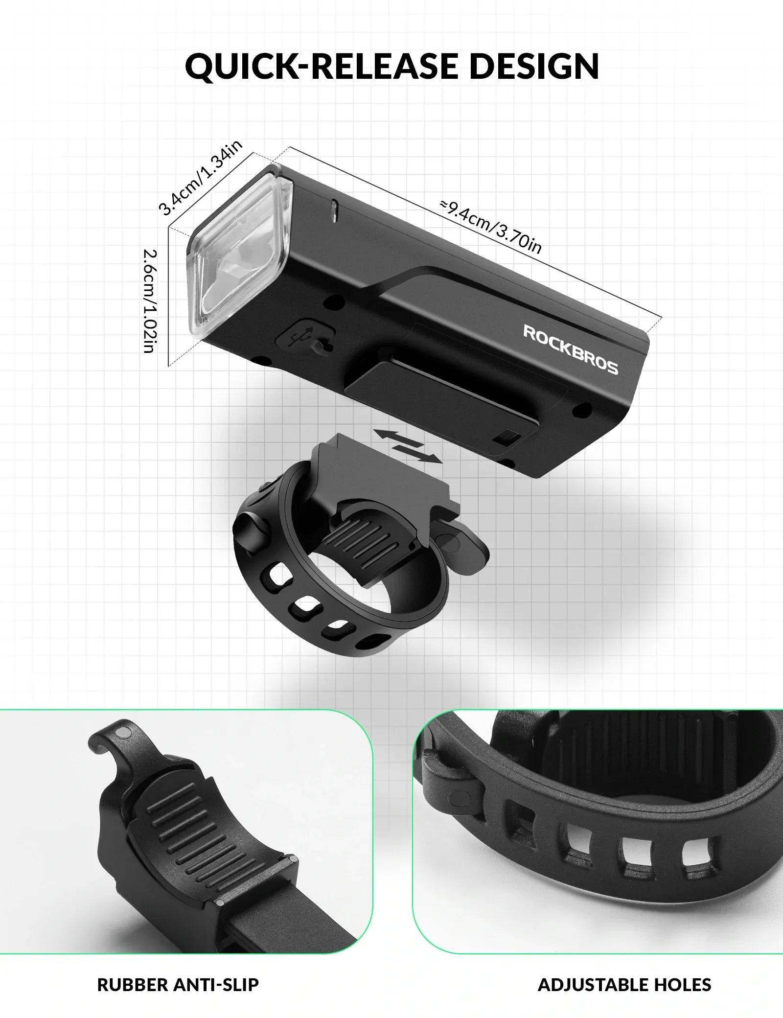 Kids’ Bike Light 260 Lumens Bright Front Safety Light