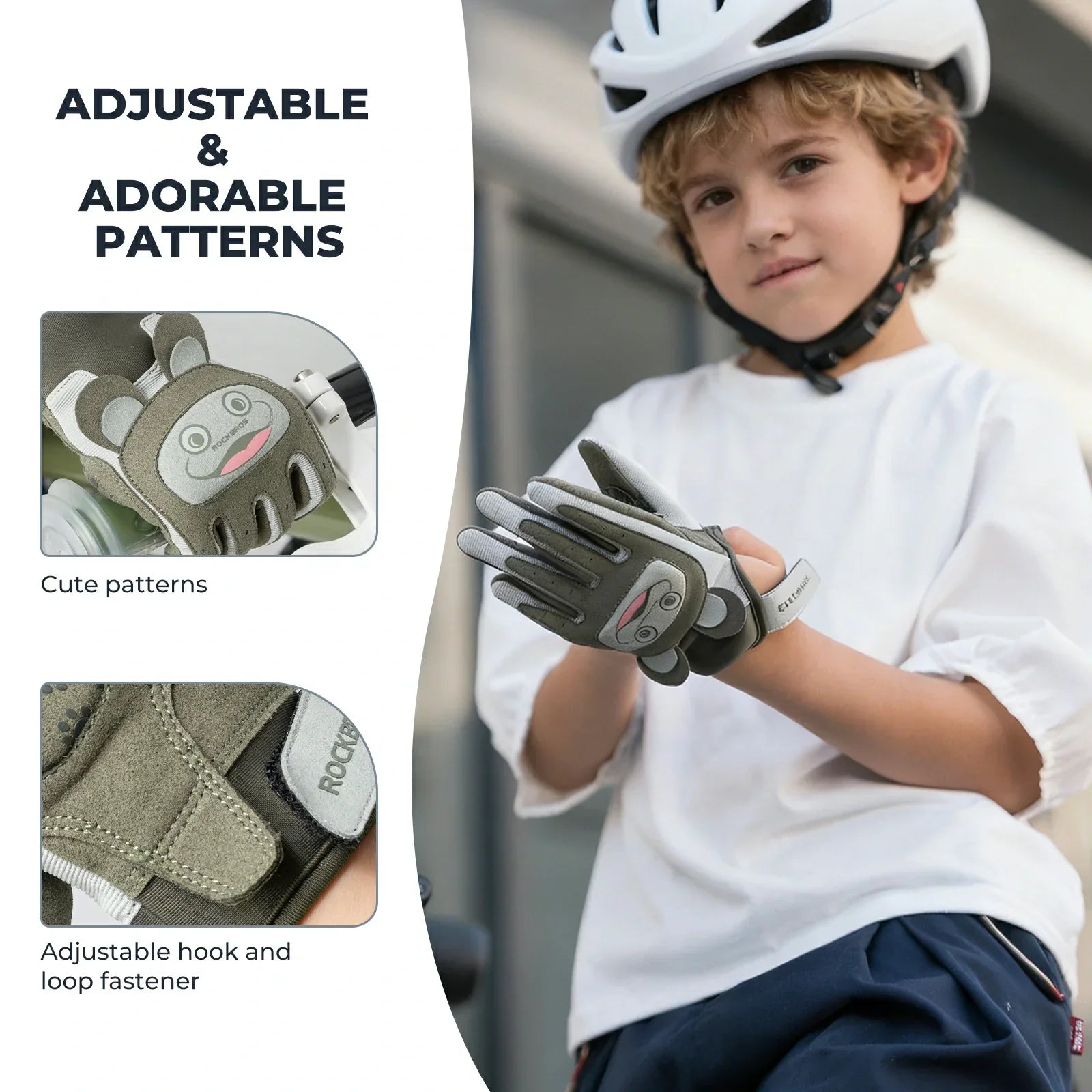 Kids winter full finger bike gloves, designed for children 