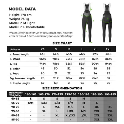 ROCKBROS mens cycling bib long trousers padded