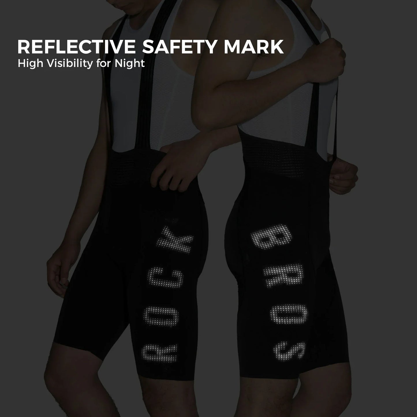 ROCKBROS mens cycling bib shorts padded high-elastic