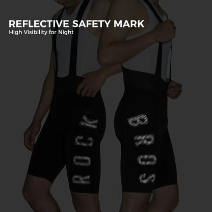 ROCKBROS mens cycling bib shorts padded high-elastic