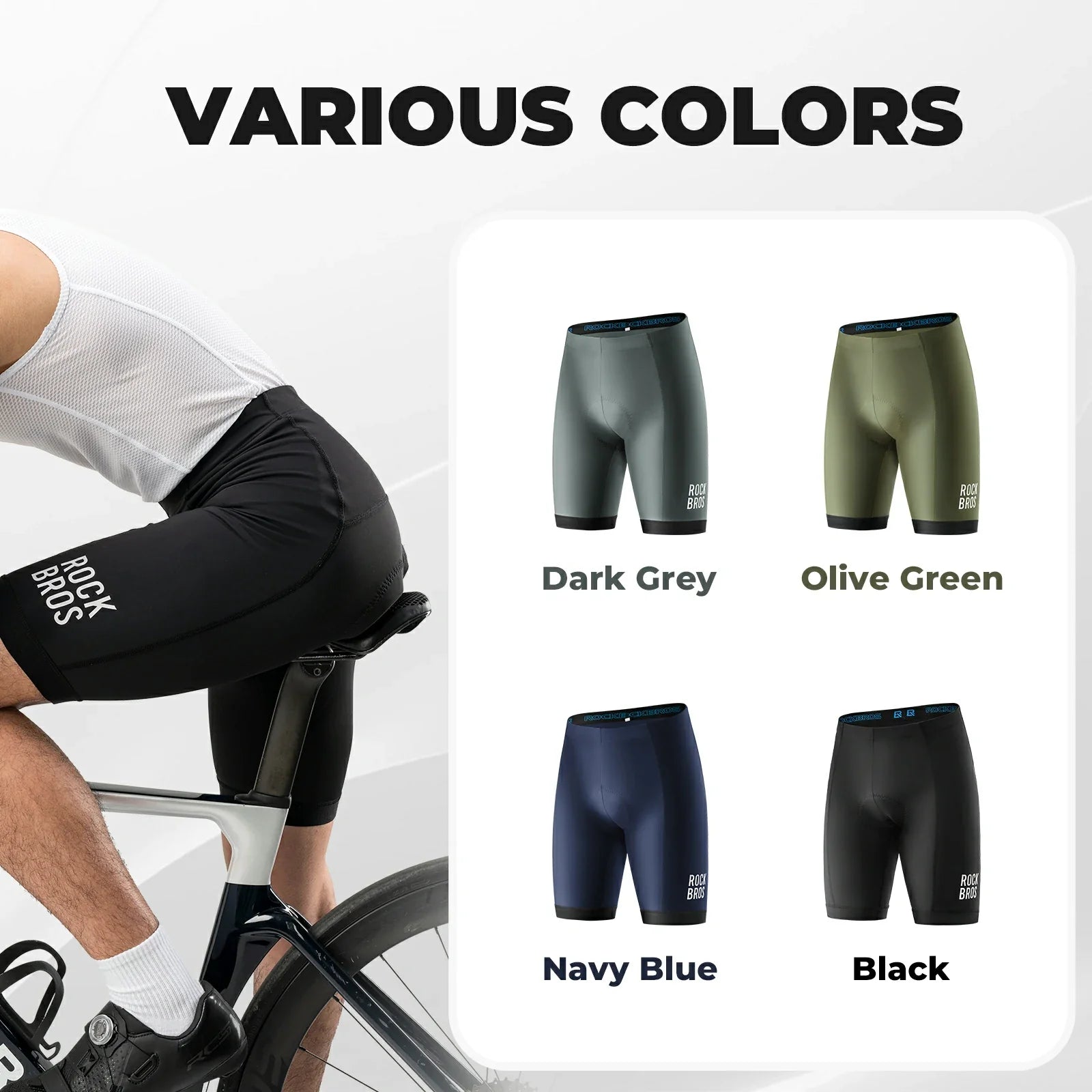 ROCKBROS men’s cycling shorts 3D padded comfortable quick dry