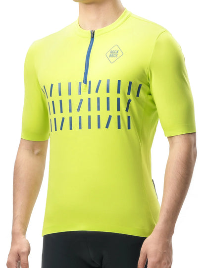ROCKBROS mens short sleeve cycling jersey half zip