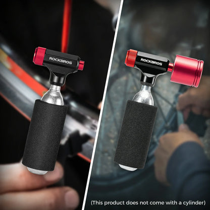 ROCKBROS mini bicycle pump with barometer Presta & Schrader valve