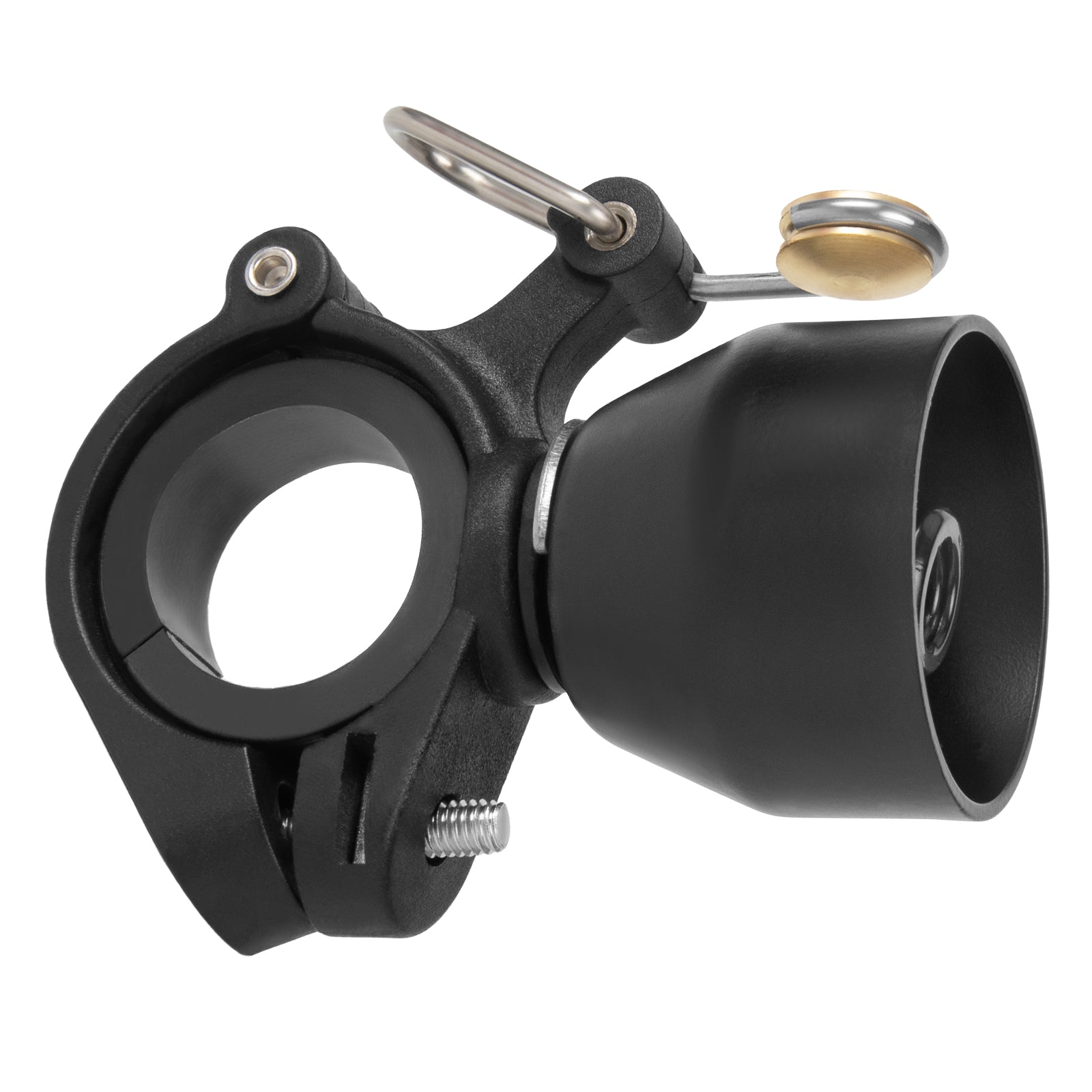 ROCKBROS mini bike bell copper alloy 90db for 22.2–31.8mm handlebars
#Color_Black
