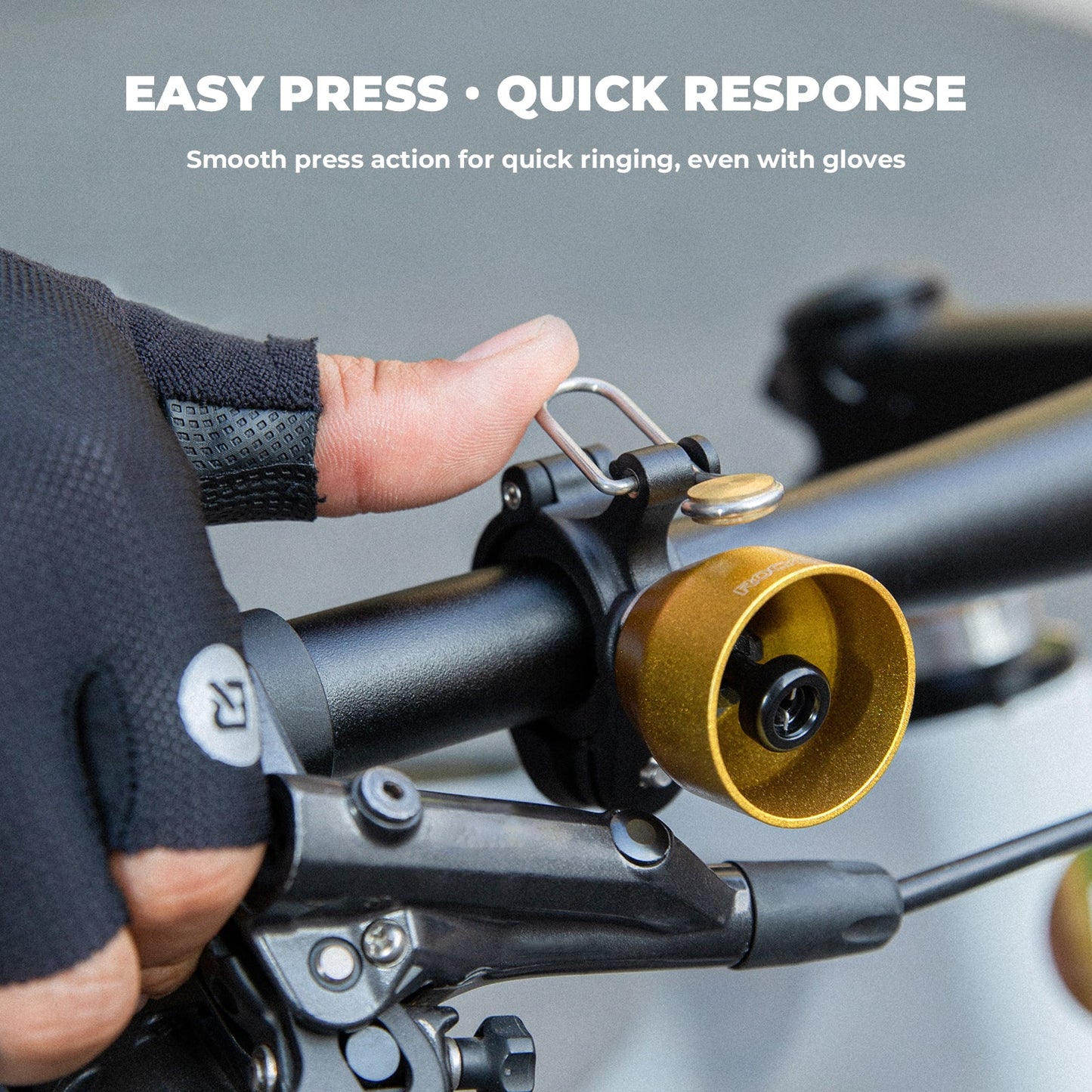 ROCKBROS mini bike bell copper alloy 90db for 22.2–31.8mm handlebars