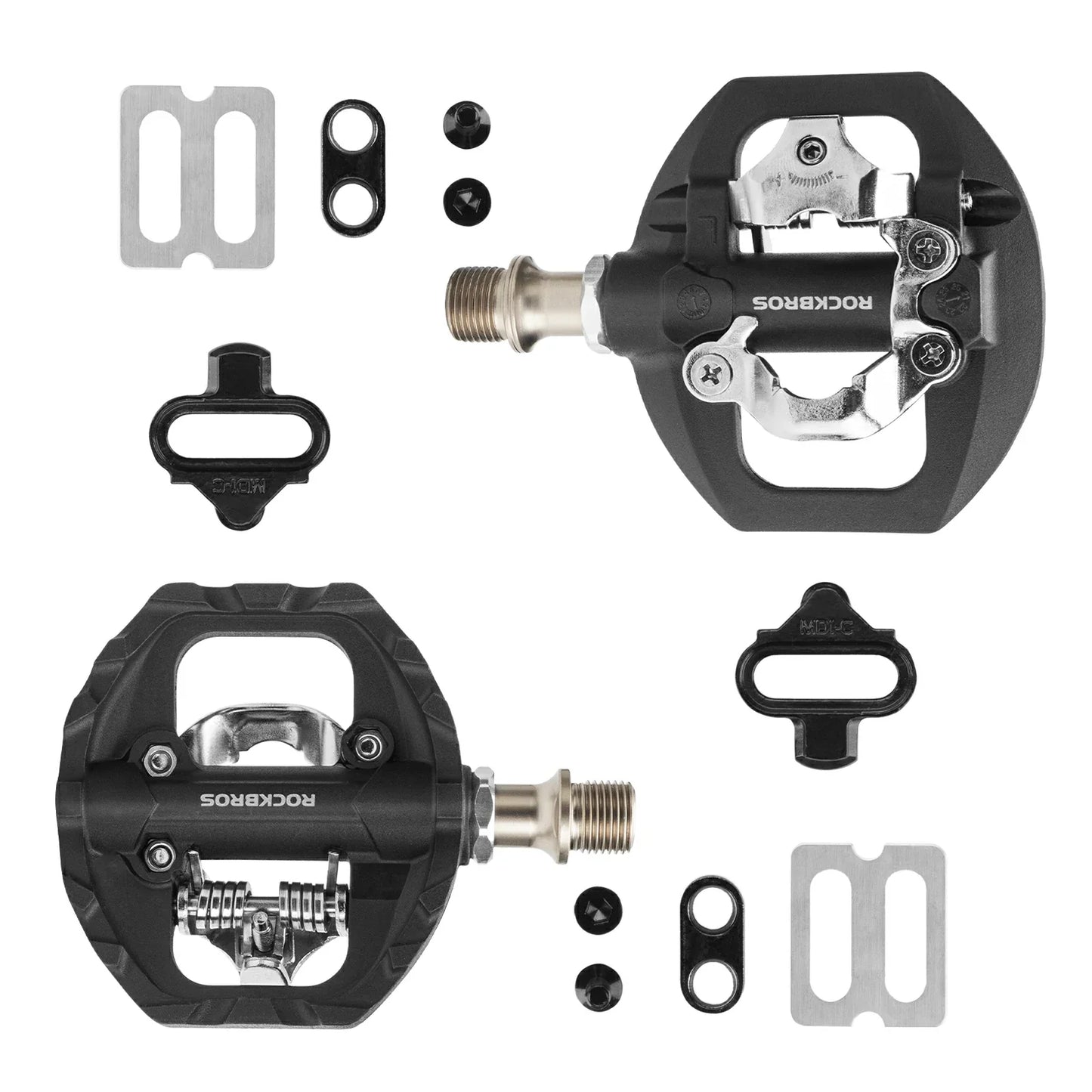 ROCKBROS mountain bicycle pedals 2 in 1 SPD & flat pedals