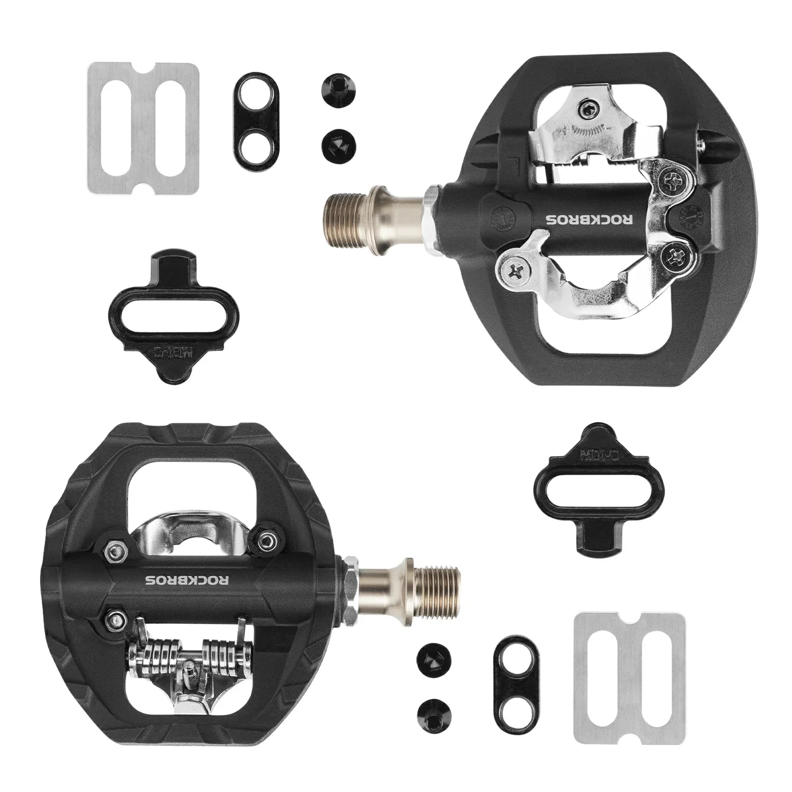 ROCKBROS mountain bicycle pedals 2 in 1 SPD & flat pedals