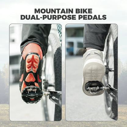 ROCKBROS mountain bicycle pedals 2 in 1 SPD & flat pedals