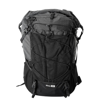 Qunature lightweight hiking backpack designed for outdoor adventures, offering comfort, durability, and practical storage options. #Color_Black