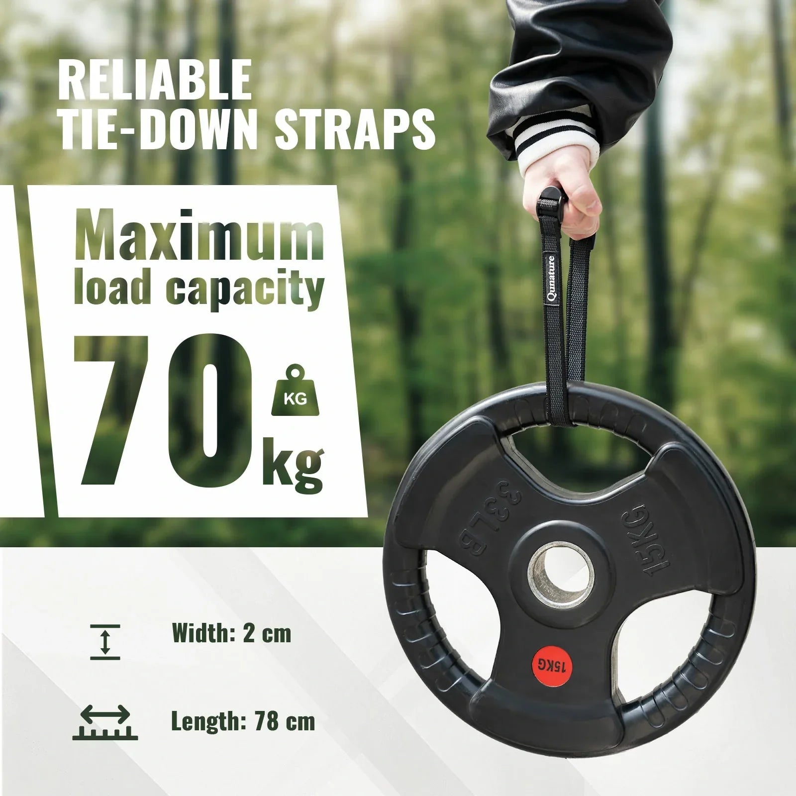 2-Pack Multi-Purpose & Adjustable Cargo Binding Belt for Bikepacking