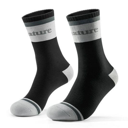 qunature mid-calf waterproof socks #Color_Black