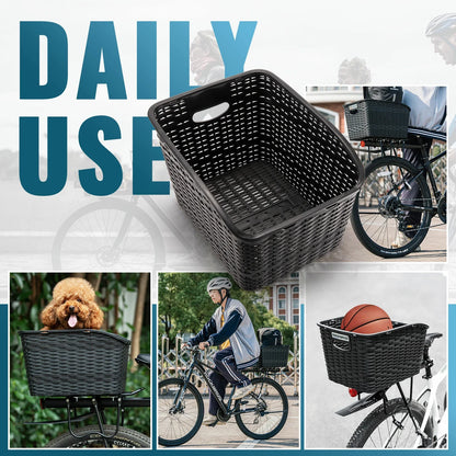 ROCKBROS rear rack bike basket large reflective 10kg load