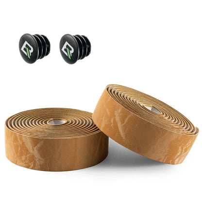Extra long 220cm 3mm thick road bike handlebar tape for comfort and grip#Style_Apricot orange PU
