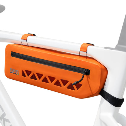 road to sky 100% waterproof bike frame bag model as-142 with secure storage #Color_Orange