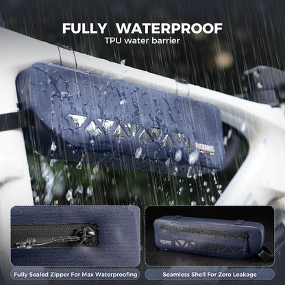 road to sky 100% waterproof bike frame bag model as-142 with secure storage