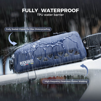 road to sky 100% waterproof bike frame bag model as-142 with secure storage 