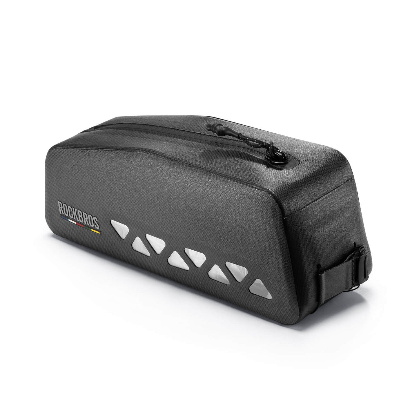 road to sky 100% waterproof bike frame bag model as-142 with secure storage #Color_Black