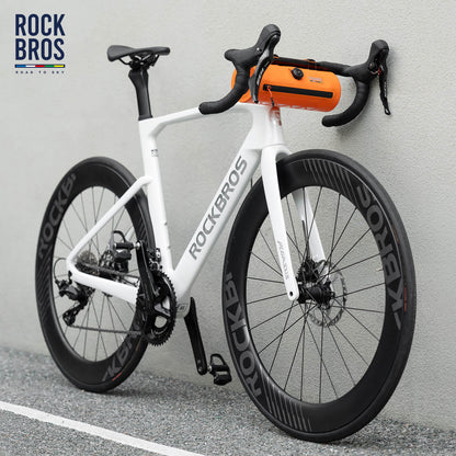 ROCKBROS Road-to-Sky handlebar bag AS-143, 100% waterproof design ideal for cycling in all weather conditions. #Color_Orange