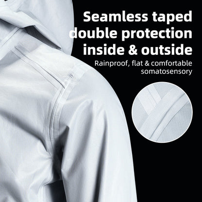 road-to-sky ultralight foldable rain jacket in hi-vis colour