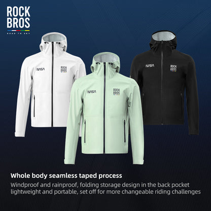 road-to-sky ultralight foldable rain jacket in hi-vis colour