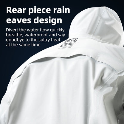road-to-sky ultralight foldable rain jacket in hi-vis colour