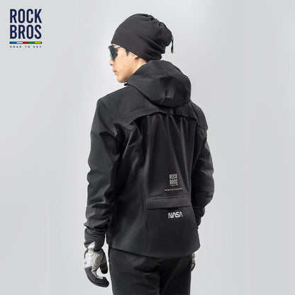road-to-sky ultralight foldable rain jacket in hi-vis colour #Color_Black