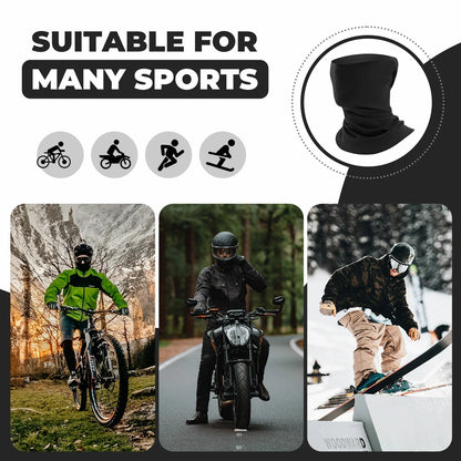 Road-to-Sky black half balaclava breathable cycling neck tube scarf#Color_Black