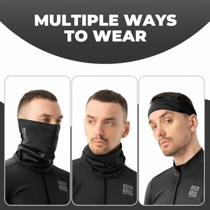 Road-to-Sky black half balaclava breathable cycling neck tube scarf#Color_Black