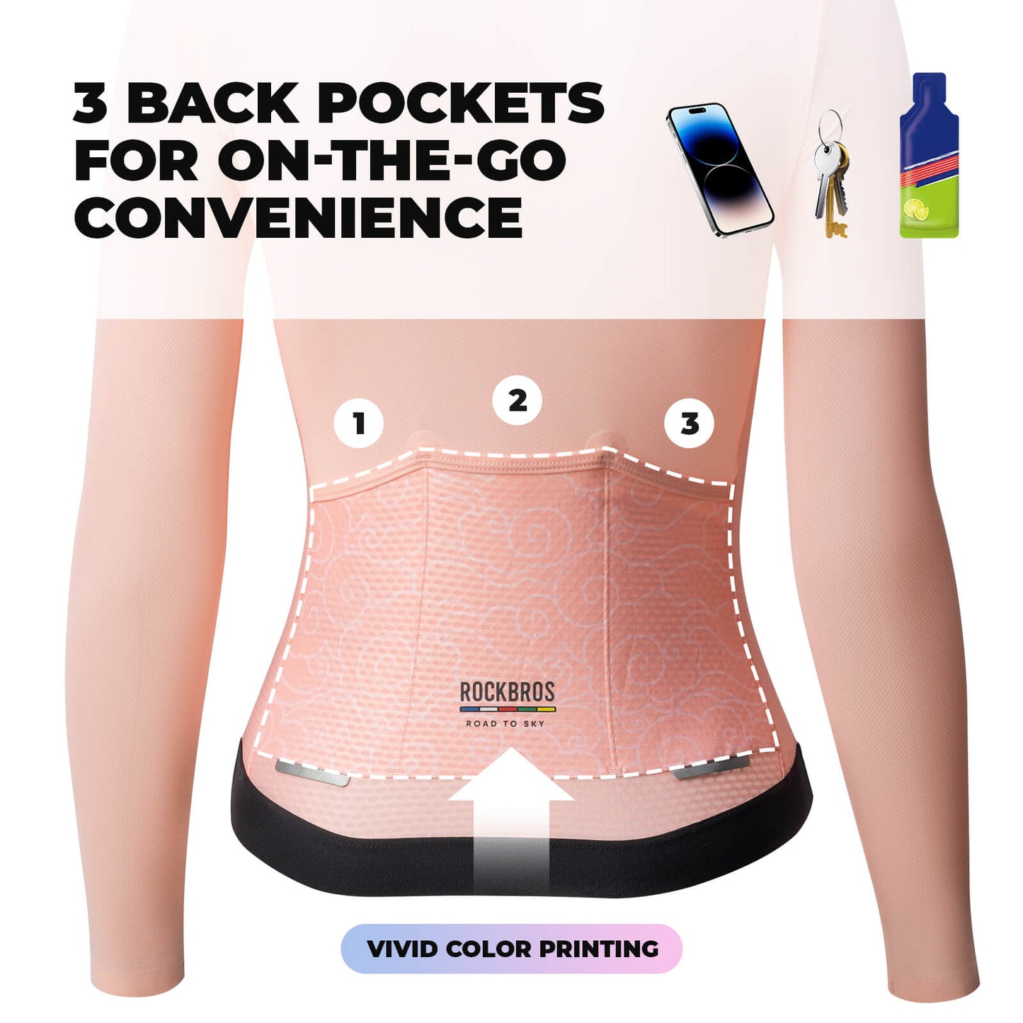 road to sky women’s long-sleeved cycling jersey with breathable and quick-drying fabric for road rides 