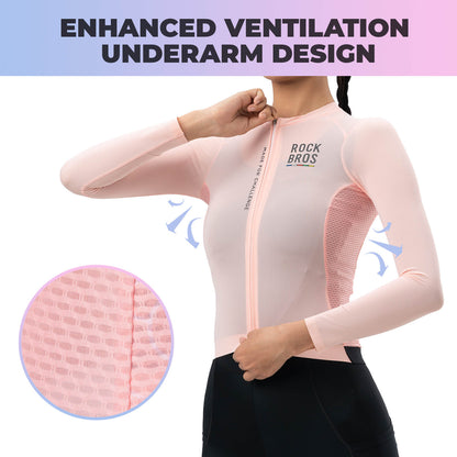 road to sky women’s long-sleeved cycling jersey with breathable and quick-drying fabric for road rides 