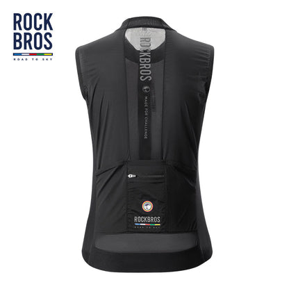 road-to-sky women’s sleeveless cycling vest lightweight breathable gilet for summer rides #Color_Black