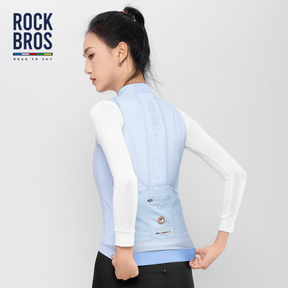 road-to-sky women’s sleeveless cycling vest lightweight breathable gilet for summer rides #Color_Blue
