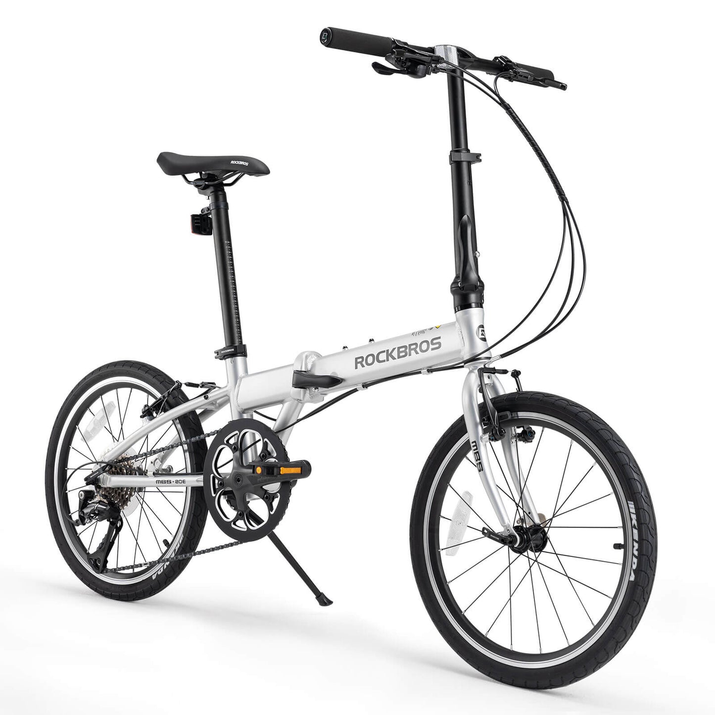 rockbros 20 inch aluminum folding bike 8 speed for city commuting
#color_White Grey
