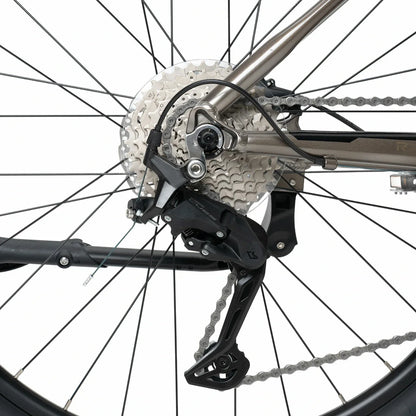 Rockbros 27.5 inch aluminium mountain bike in brown with 2×9 drivetrain#COLOR_brown