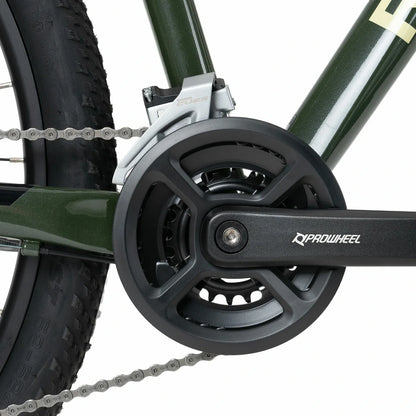Rockbros 27.5 inch aluminium mountain bike in green with suspension fork and disc brakes#color_green