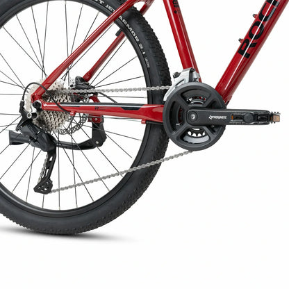 Rockbros 27.5 inch aluminium mountain bike in red with hydraulic disc brakes#color_black red
