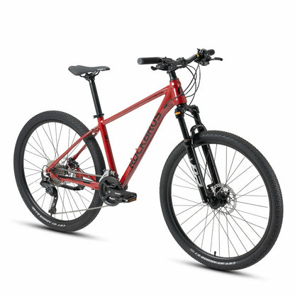 Rockbros 27.5 inch aluminium mountain bike in red with hydraulic disc brakes#color_black red
