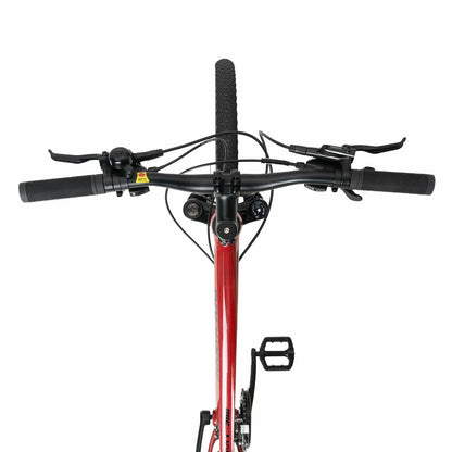 Rockbros 27.5 inch aluminium mountain bike in red with hydraulic disc brakes#color_black red