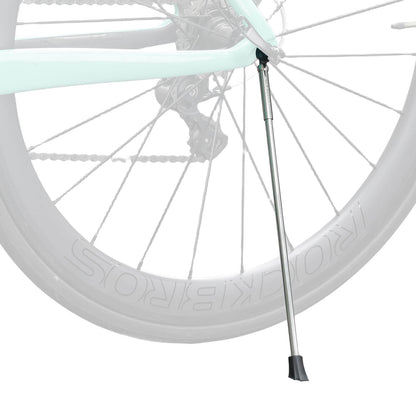 rockbros silver aluminium folding kickstand locked #Style_Stainless steel
