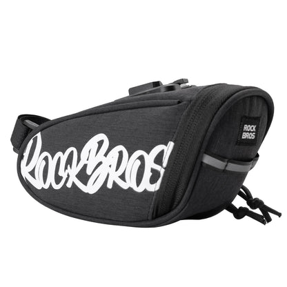 rockbros portable bicycle saddle bag g007 for compact and convenient storage #Color_Black