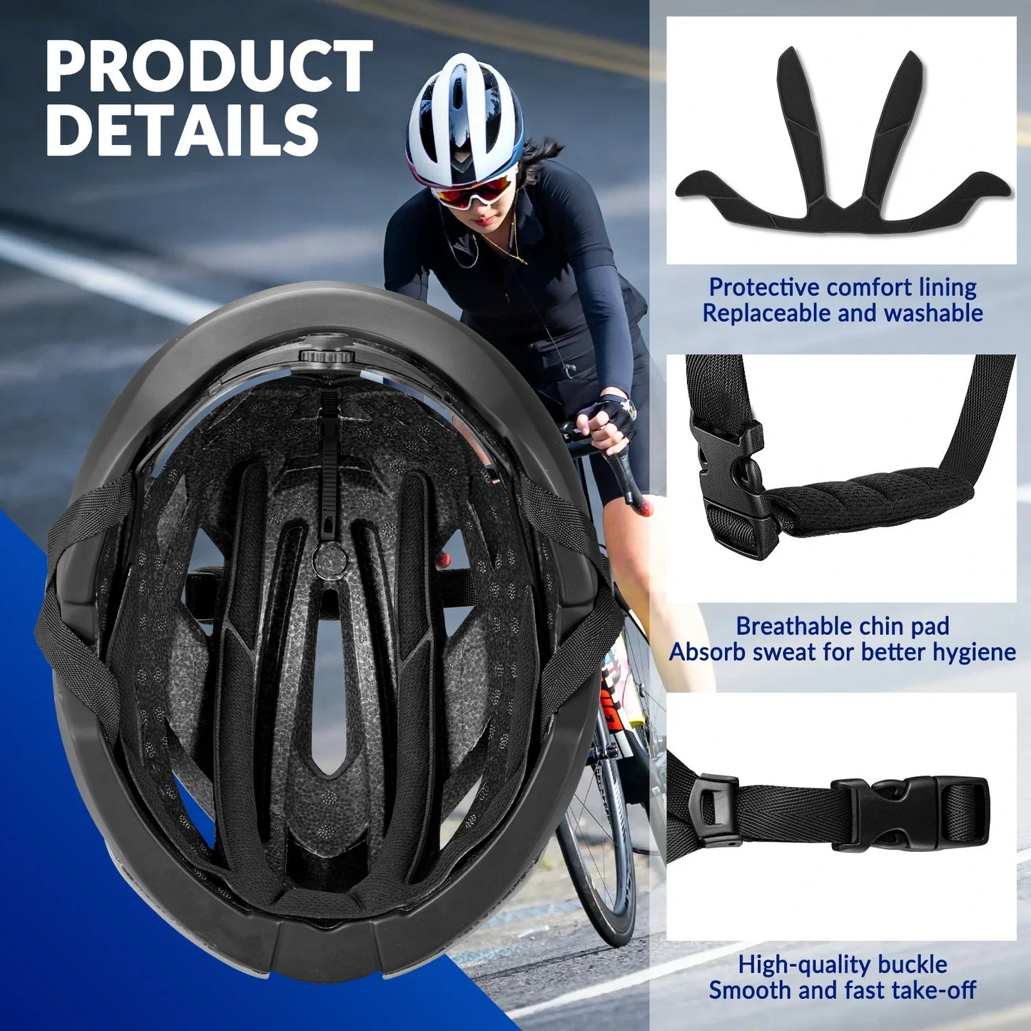 adult cycling helmet for road and commuting rides