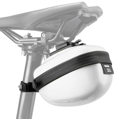 rockbros matte-black hard-shell saddle bag #Color_White