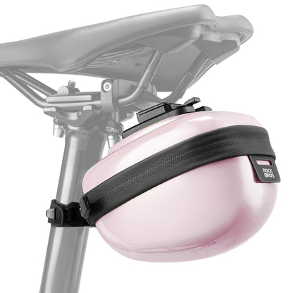rockbros matte-black hard-shell saddle bag #Color_Pink