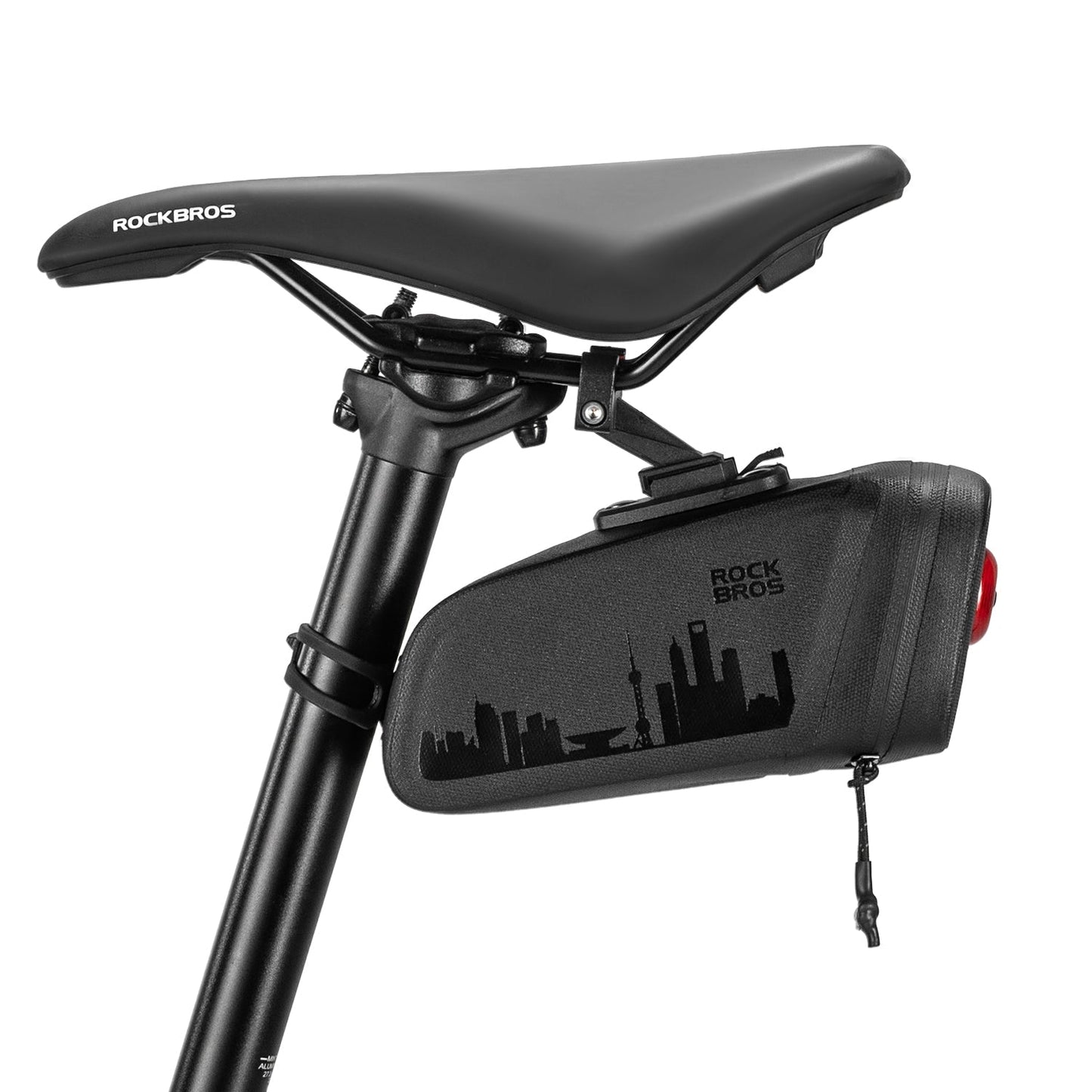Bike Saddle Bag Waterproof with Brake Sensor Tail Light - AS-141 - ROCKBROS-UK