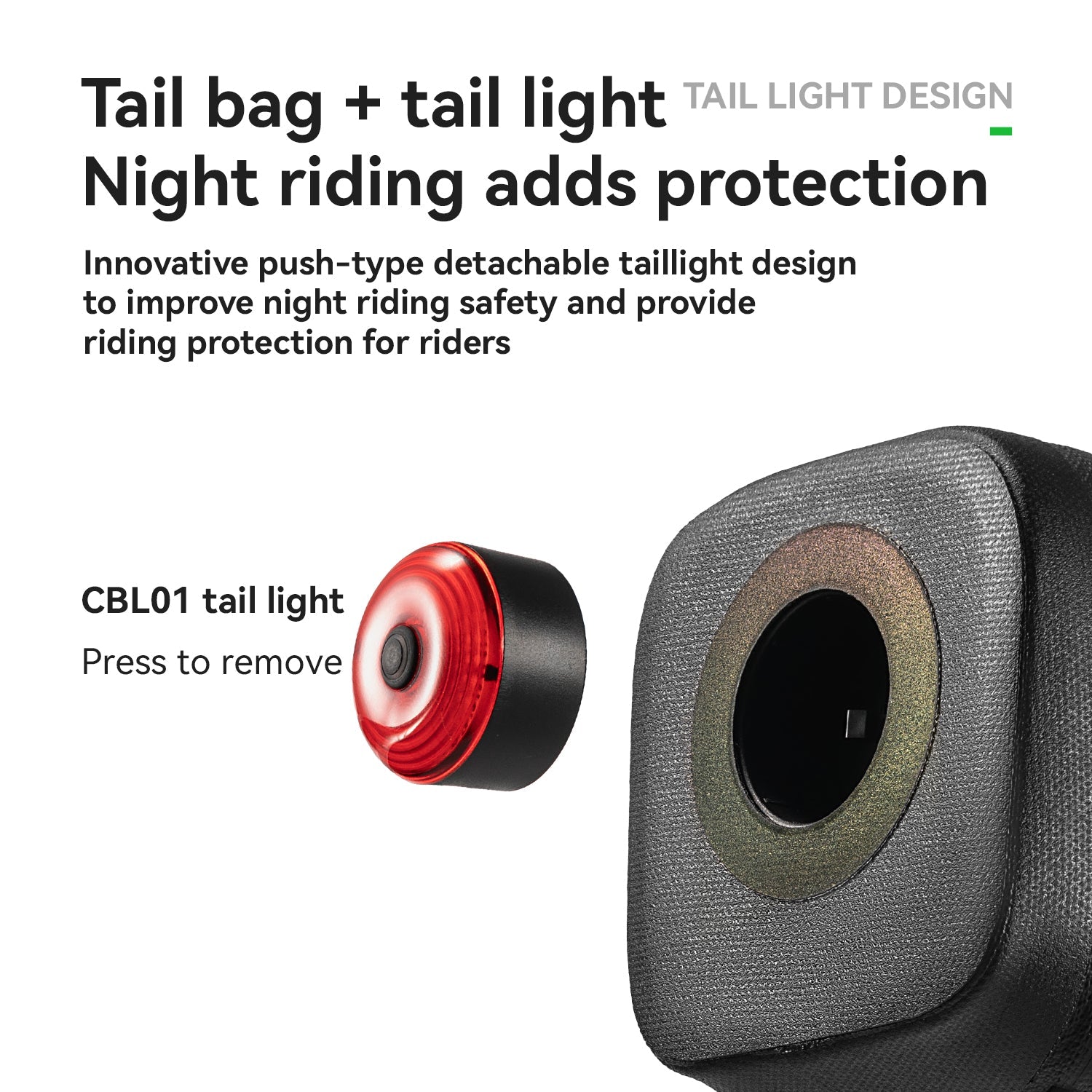 Bike Saddle Bag Waterproof with Brake Sensor Tail Light - AS-141 - ROCKBROS-UK