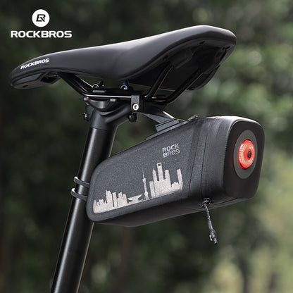 Bike Saddle Bag Waterproof with Brake Sensor Tail Light - AS-141 - ROCKBROS-UK